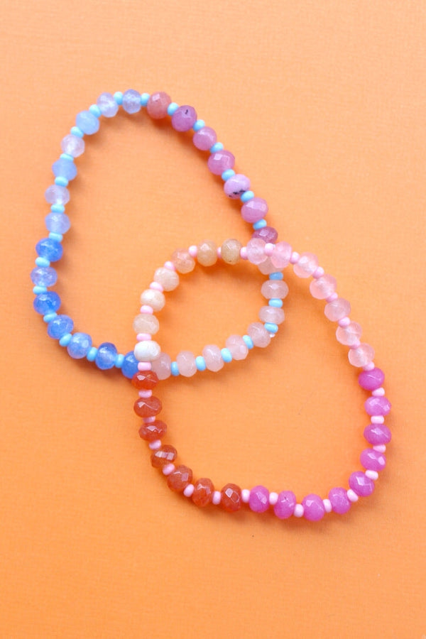 Glass Bead Stretch Bracelet - 2 Colors Wild Bohemian 