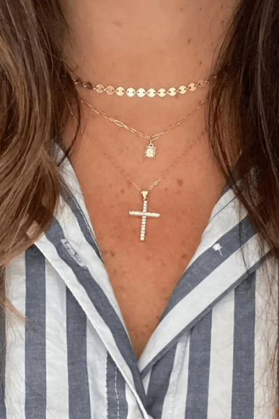 14k Gold Filled Cross Necklace Wild Bohemian 