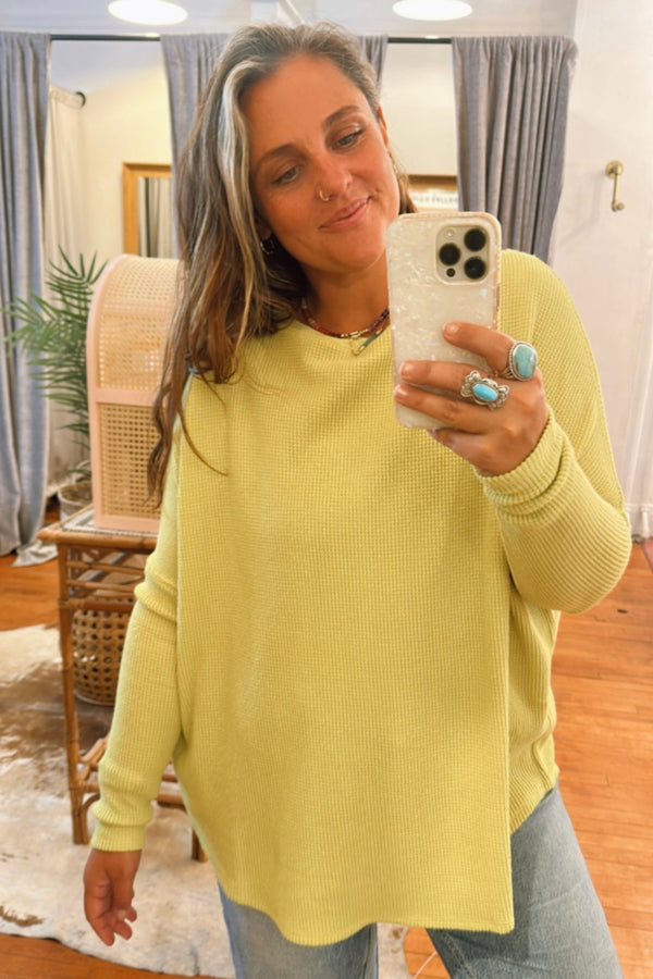 Latte Blues Thermal in Acacia - Free People TOPS Free People 