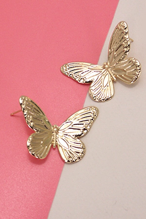 Gold Butterfly Earrings EARRINGS Josslyn 