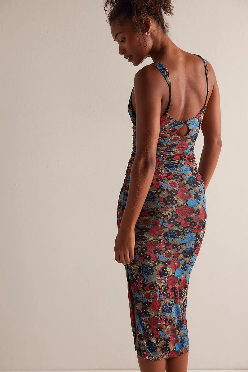 Long Live Printed Mesh Dress - Free People DRESSES Free People 