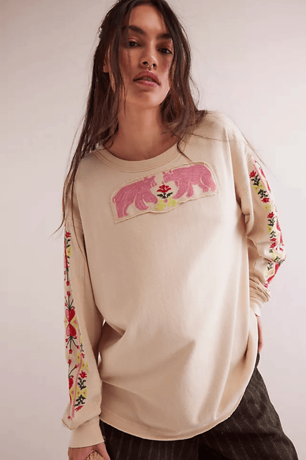 FREE PEOPLE All My Heart Tee Wild Bohemian 