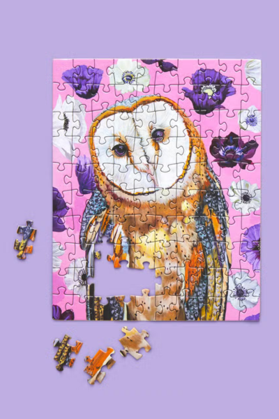 Barn Owl Puzzle Pouch Wild Bohemian 