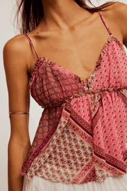 Free People Alix Printed Tank in Confetti Combo Wild Bohemian 