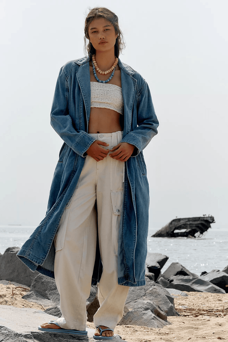 Monique Indigo Duster Coat - Free People OUTERWEARS Free People 