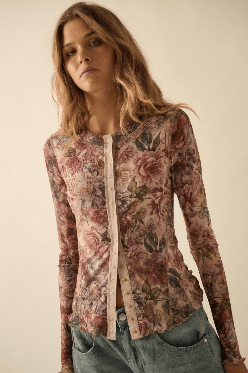 Anika Snap Button Long Sleeve TOPS Promesa 