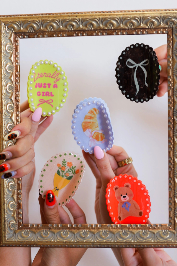 Scalloped Framed Hair Claws HAIR ACCESSORIES Kaxi 