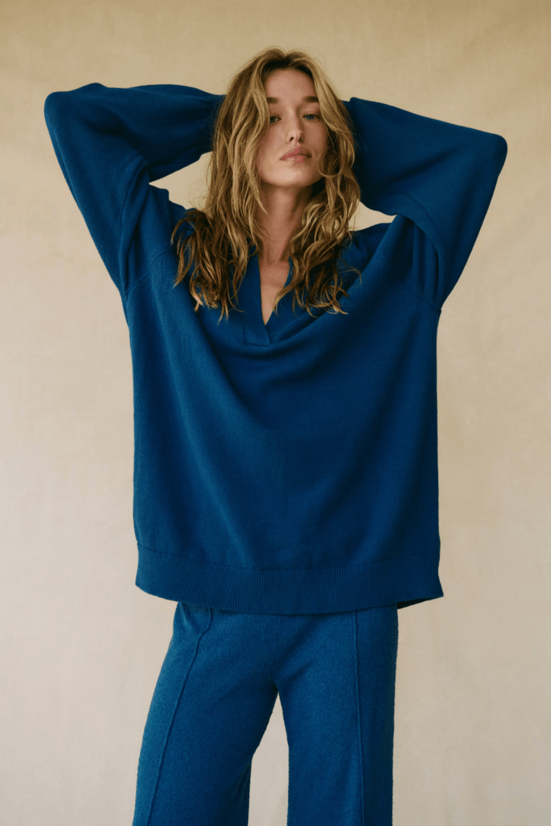 Drea Sweater Set in Navy - Free People SET Free People 