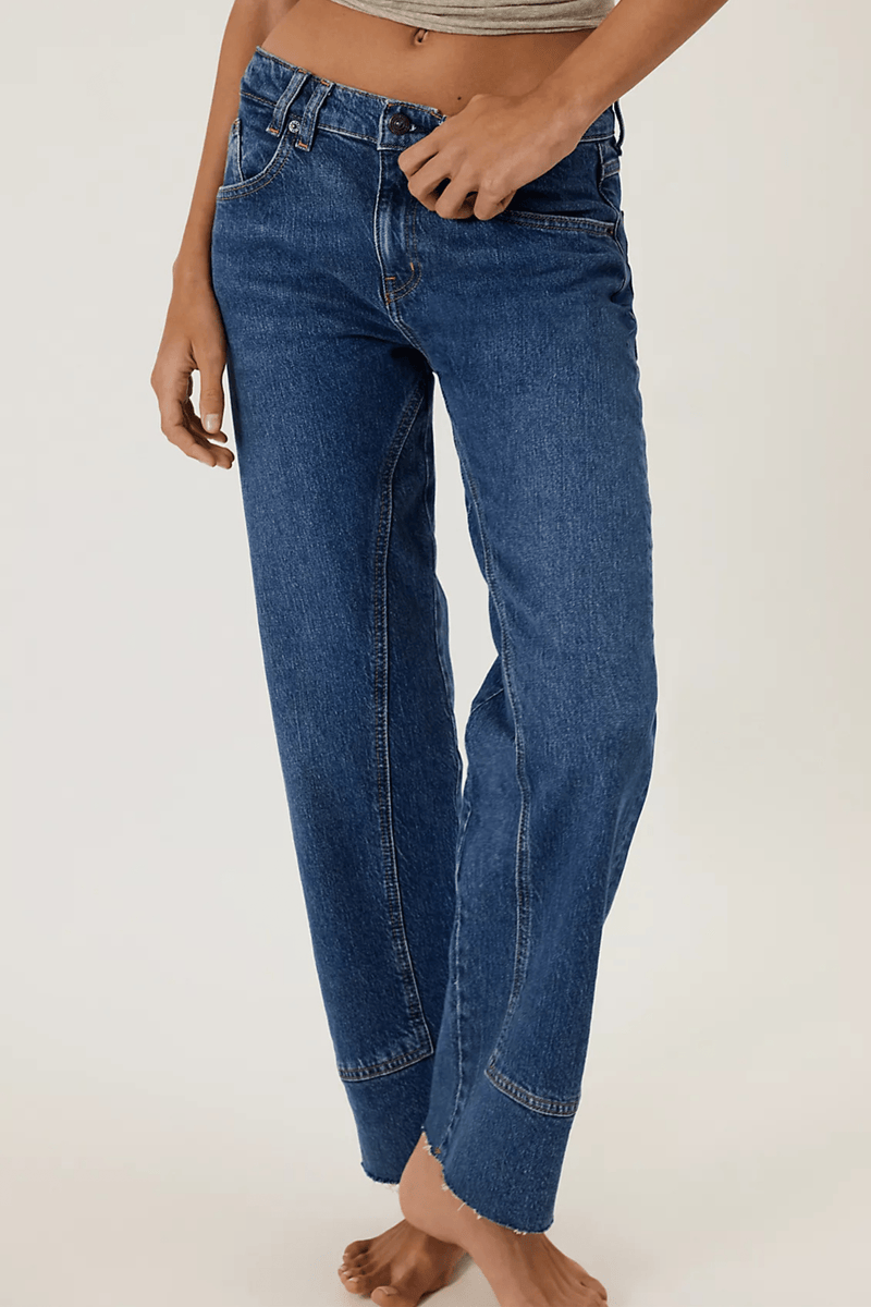 Risk Taker Mid-Rise Jeans - Free People PANTS Free People 