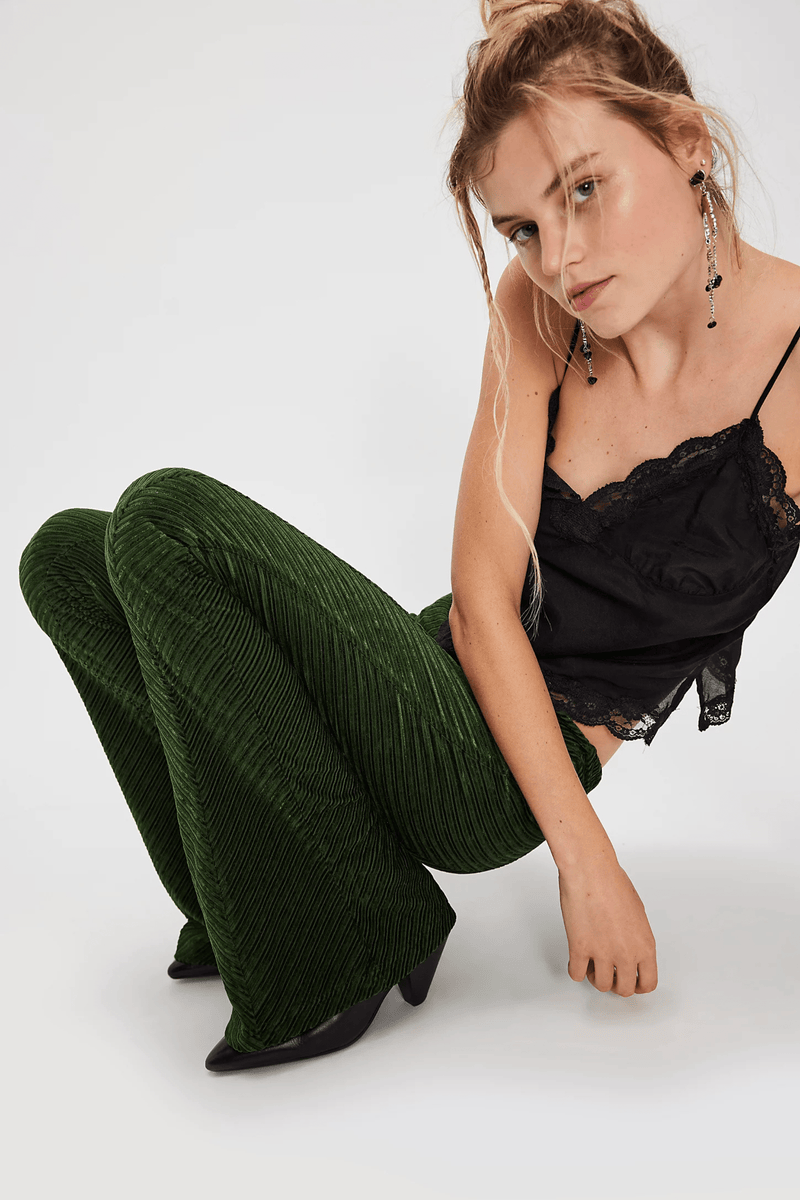 Penny Pull On Velvet Flares - Free People PANTS Free People 