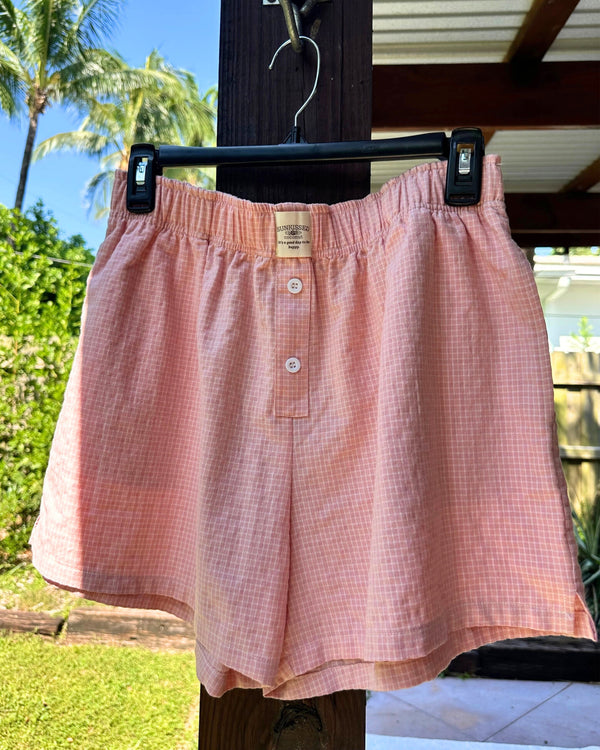 Sun-Kissed Everyday Boxer Shorts in Peachy Pink Wild Bohemian 