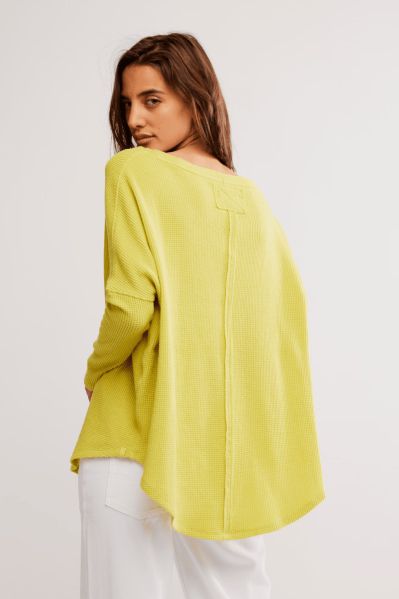 Latte Blues Thermal in Acacia - Free People TOPS Free People 