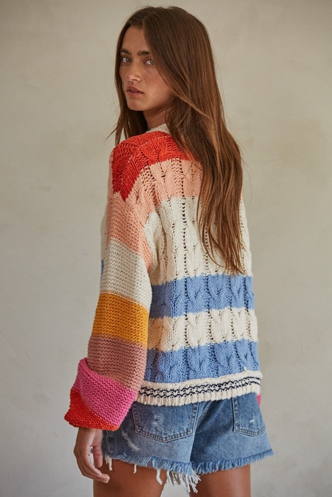 Farrah Cable Knit Sweater Wild Bohemian 