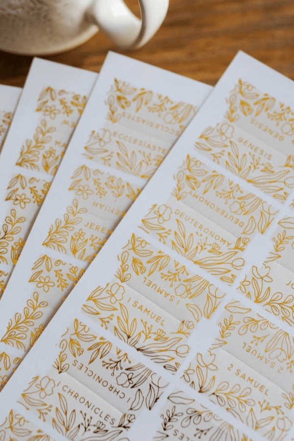 Gold Foil Bible Tabs GIFT Daily Grace Co 