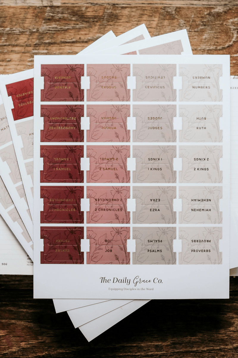 Matte Rose Bible Tabs GIFT Daily Grace Co 