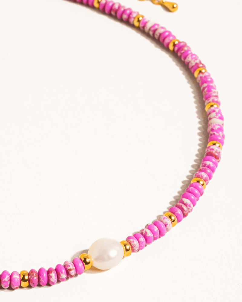 Sweet Dreams Pearl Necklaces Wild Bohemian FUSCHIA 