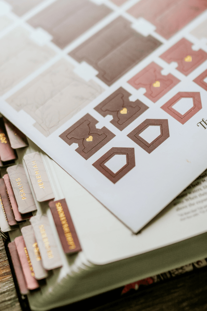Matte Rose Bible Tabs GIFT Daily Grace Co 