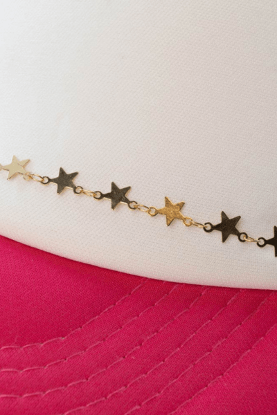 Trucker Hat Chain Add-On | Stars Wild Bohemian GOLD STARS 