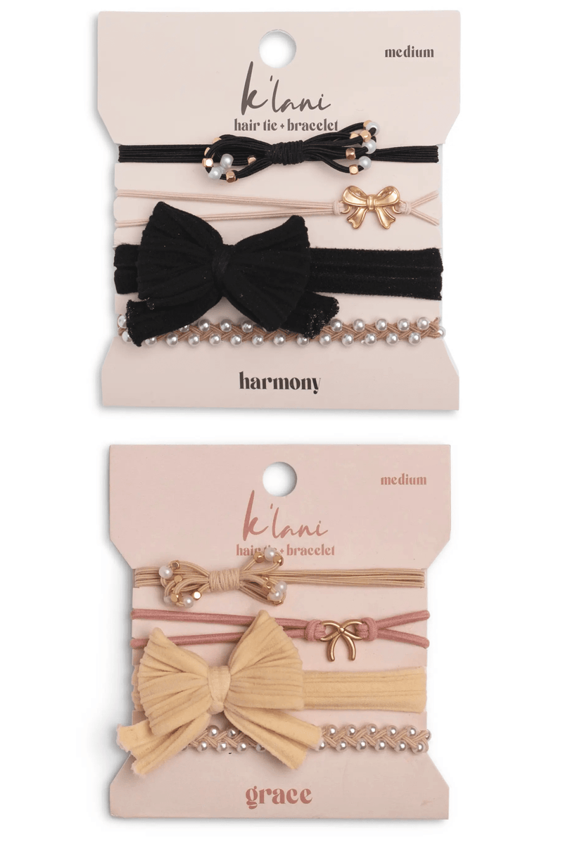 Hair Tie Bracelet Set | Ribbon Bow Sets Wild Bohemian 