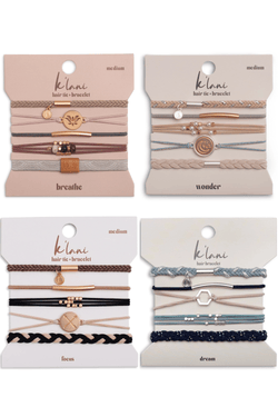 Hair Tie Bracelet Sets HAIR ACCESSORIES K'LANI BREATHE 
