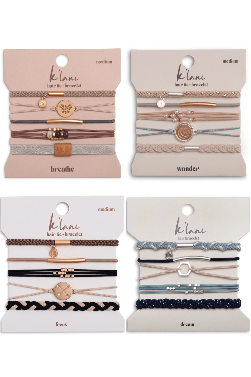 Hair Tie Bracelet Sets HAIR ACCESSORIES K'LANI BREATHE 