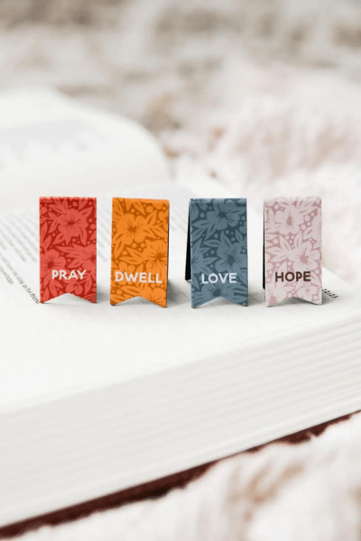 "Dwell" Magnetic Bookmarks - Rainbow Floral Wild Bohemian 