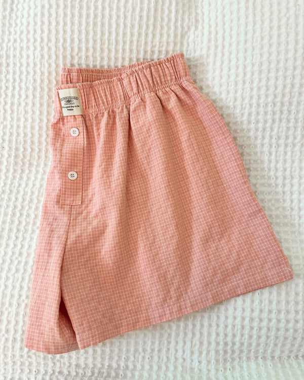 Sun-Kissed Everyday Boxer Shorts in Peachy Pink Wild Bohemian 