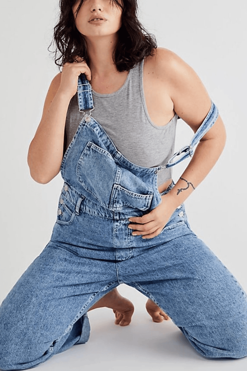 FREE PEOPLE Ziggy Overalls in Powder Blue - RESTOCKED Wild Bohemian 