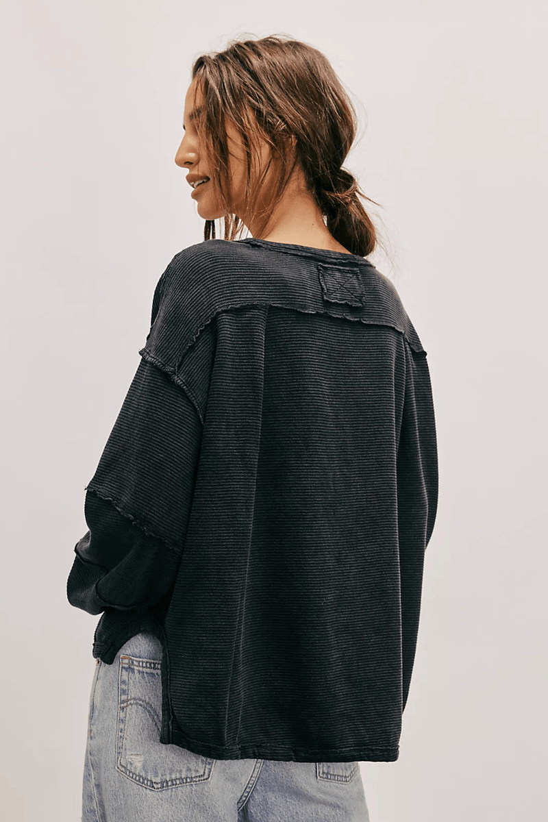 Total Eclipse Tee in Black - Free People TOPS Free People 