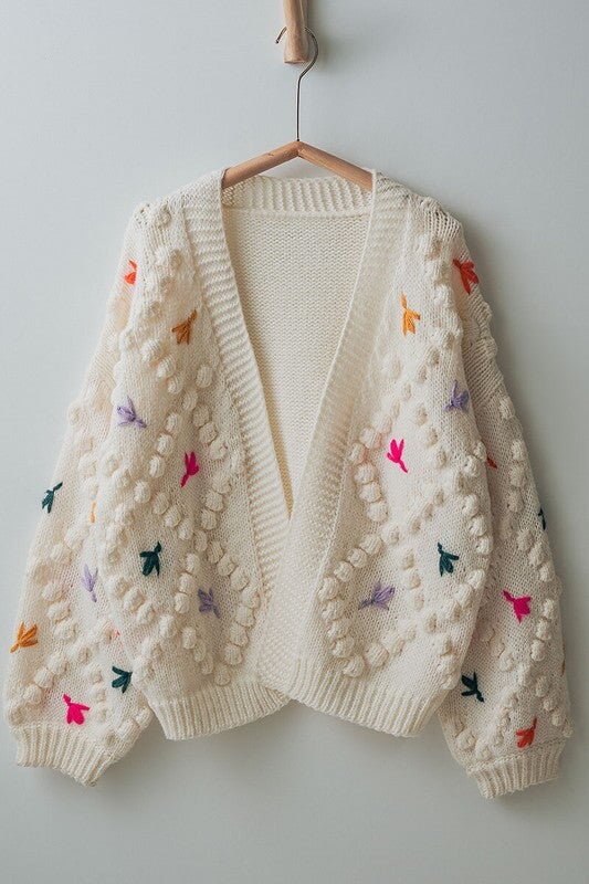 Confetti Embroidered Cardigan Wild Bohemian 