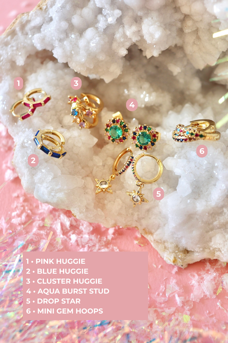 Tarnish Resistant Jewel Tone Earrings EARRINGS Aim Eternal Gold Filled Mini Gem Hoops 