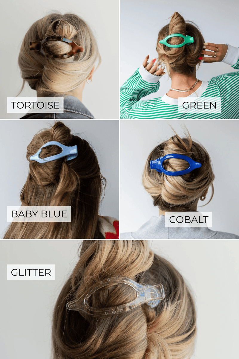 RESTOCKED | Shiny Flat-Back Hair Claws - 14 Colors Wild Bohemian GREEN 