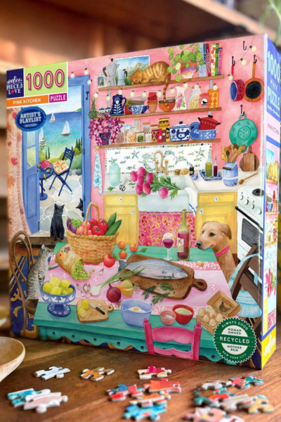 Pink Kitchen 1000 Piece Puzzle Wild Bohemian 
