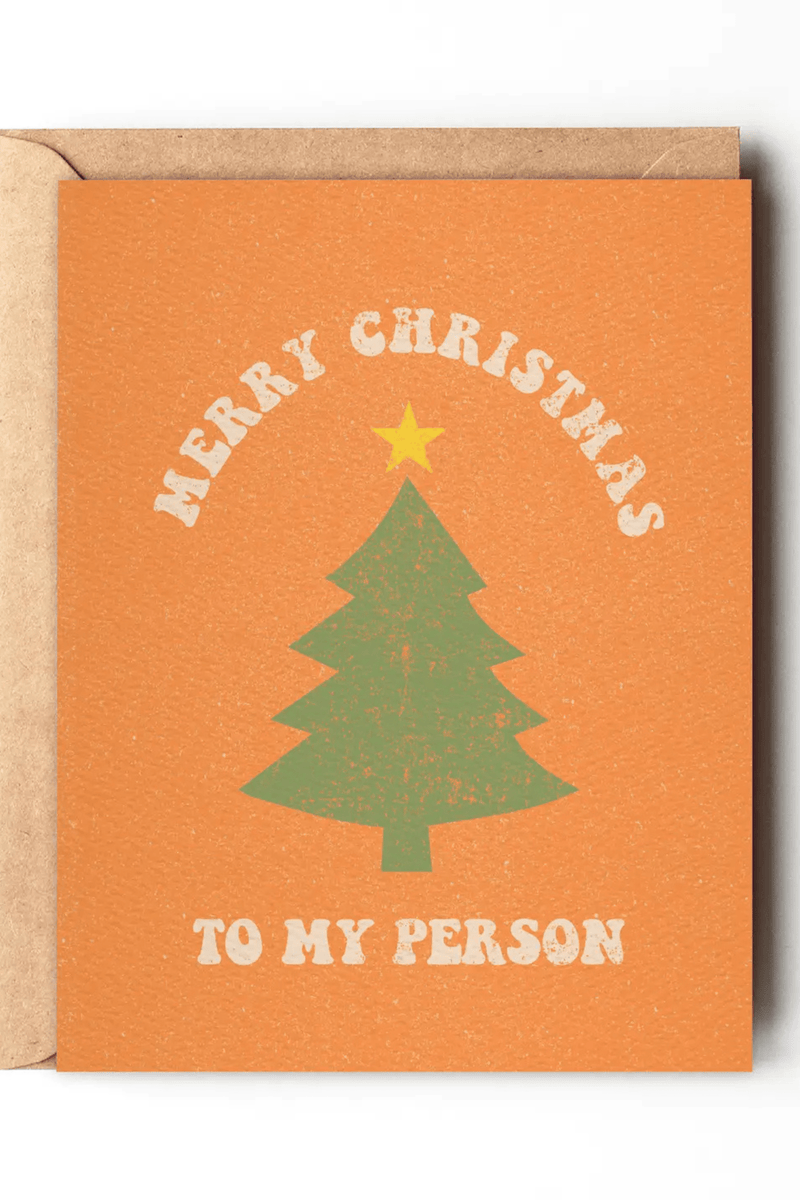 "Merry Christmas to my Person" Holiday Card Wild Bohemian 