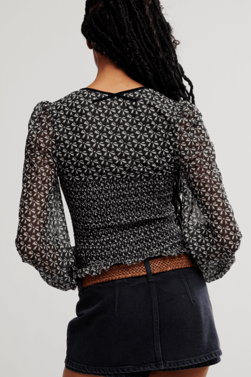 Dottie Printed Long Sleeve - Free People TOPS Free People 