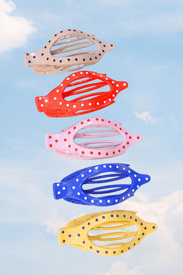Flat-Back Hair Claws - Polka Dots Wild Bohemian 