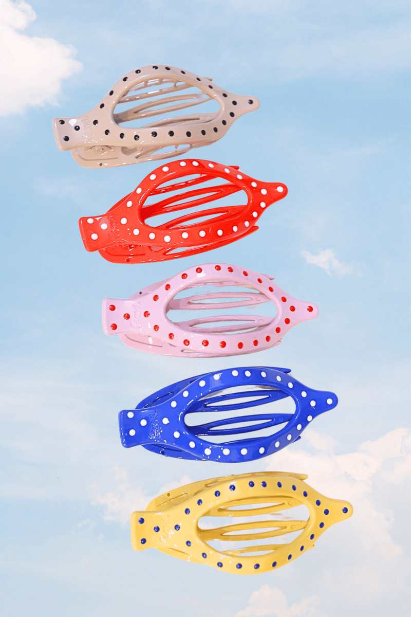 Flat-Back Hair Claws - Polka Dots Wild Bohemian 