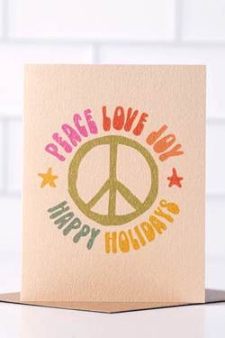 "Peace, Love, Joy" Holiday Card Wild Bohemian 