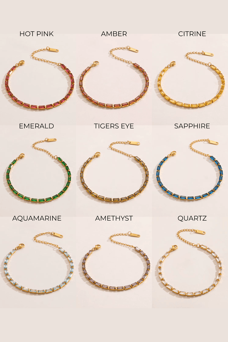 18k Gold Plated Baguette Bracelets BRACELETS Yiwu Shiqi 