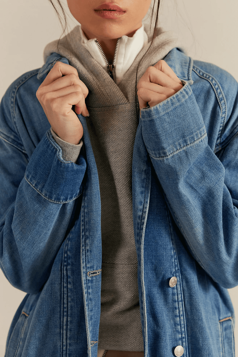 Monique Indigo Duster Coat - Free People OUTERWEARS Free People 