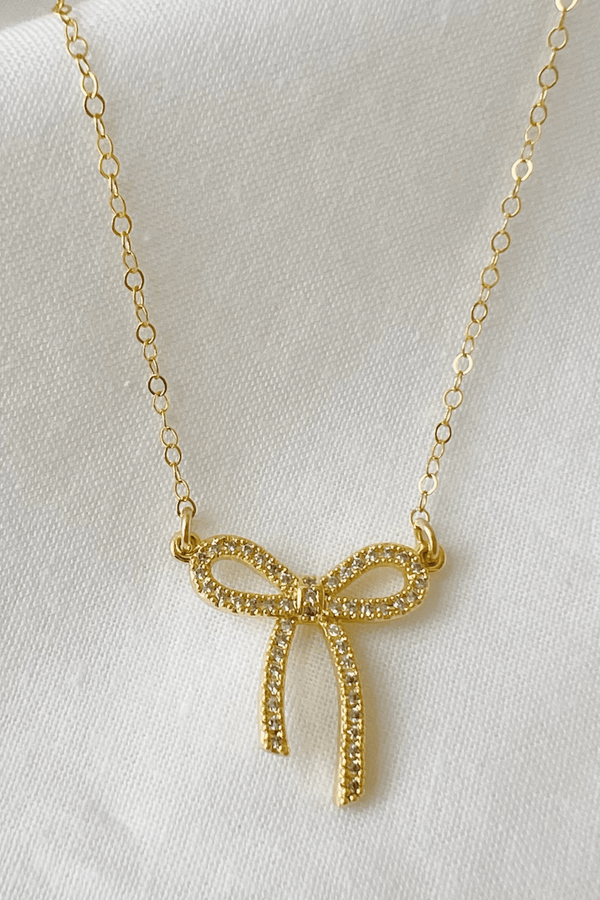 Gold Filled Ribbon Necklace Wild Bohemian 