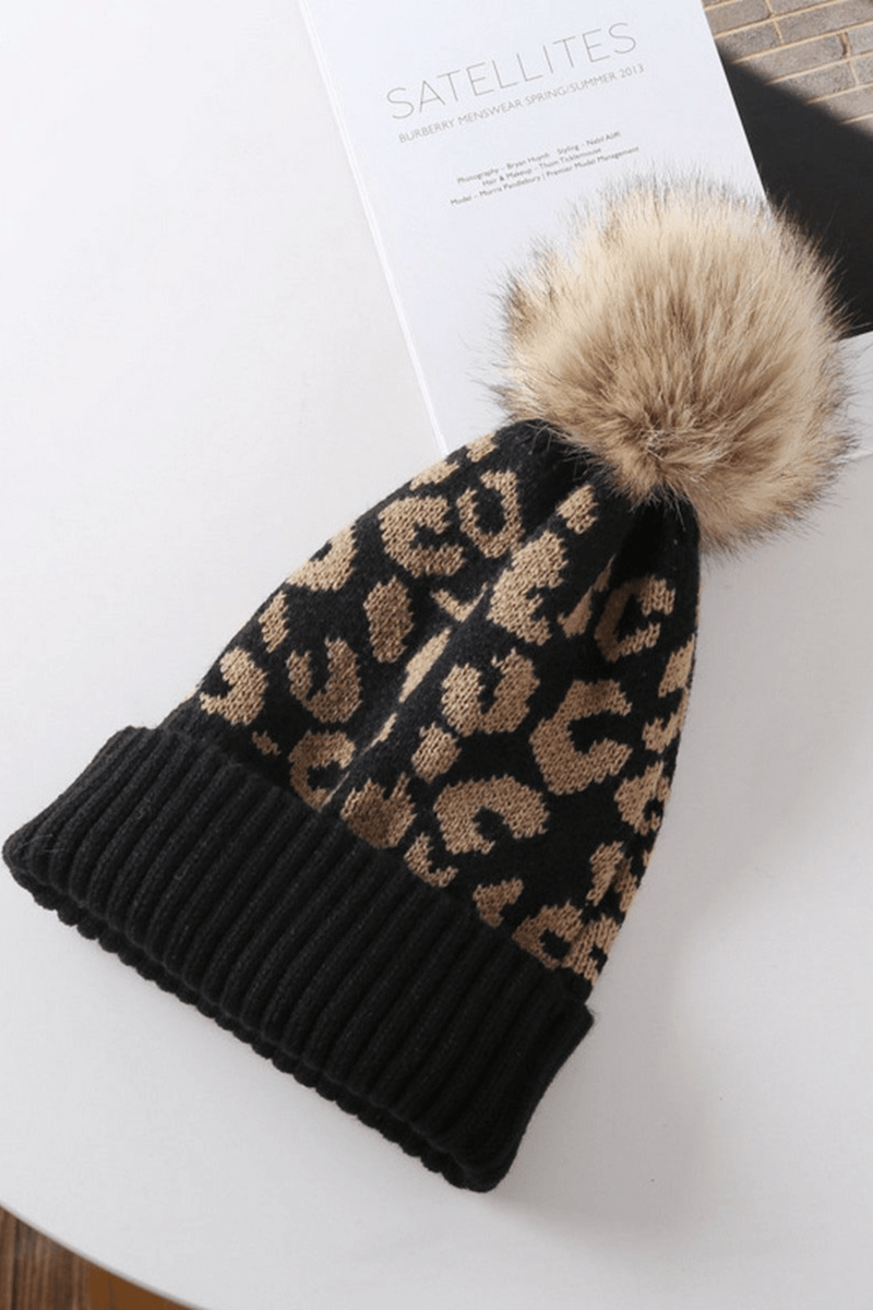 Leopard Pom Beanies Wild Bohemian 