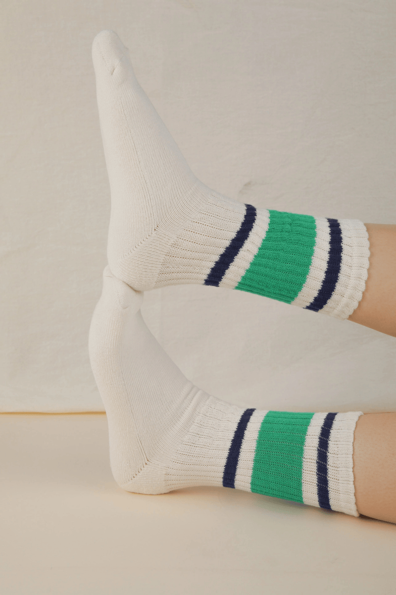 Varsity Crew Socks SOCKS VeryJ KELLY GREEN + NAVY 