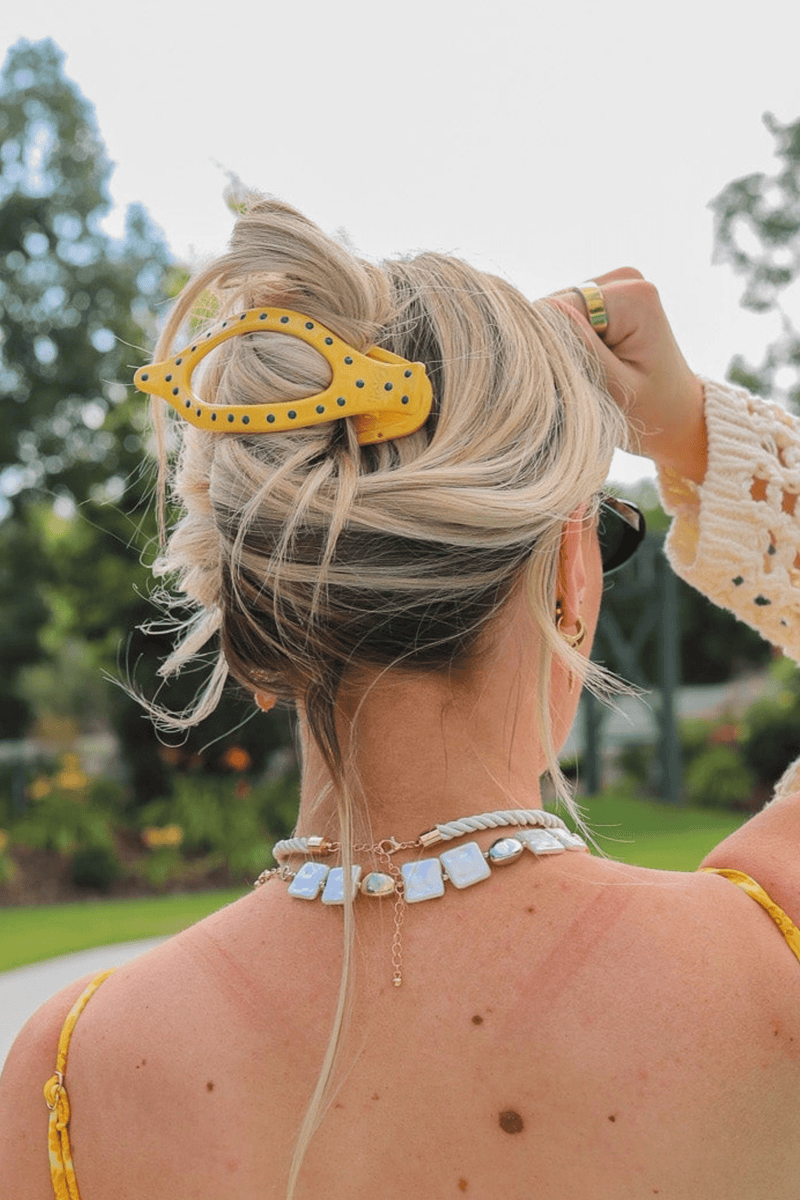 Flat-Back Hair Claws - Polka Dots Wild Bohemian 
