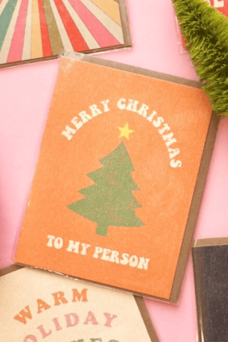 "Merry Christmas to my Person" Holiday Card Wild Bohemian 