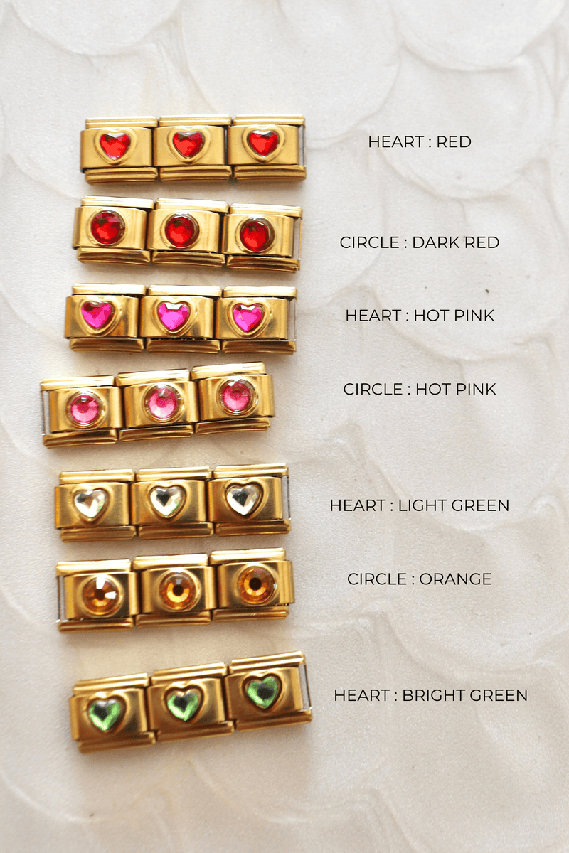 Italian Charms | GEMSTONE ITALIAN CHARM BAR LAMOON HEART : RED 
