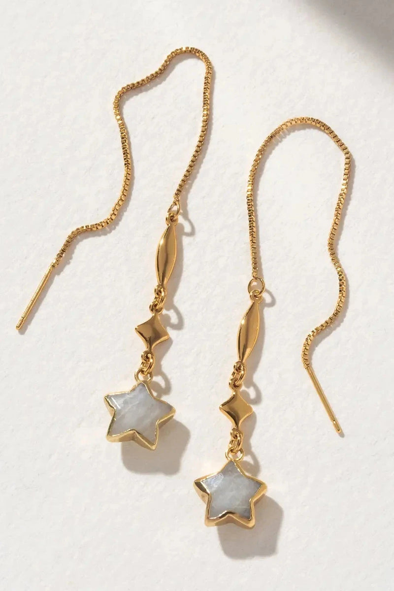 Stella Donna Celestial Earrings EARRINGS Luna Norte MOONSTONE STAR 