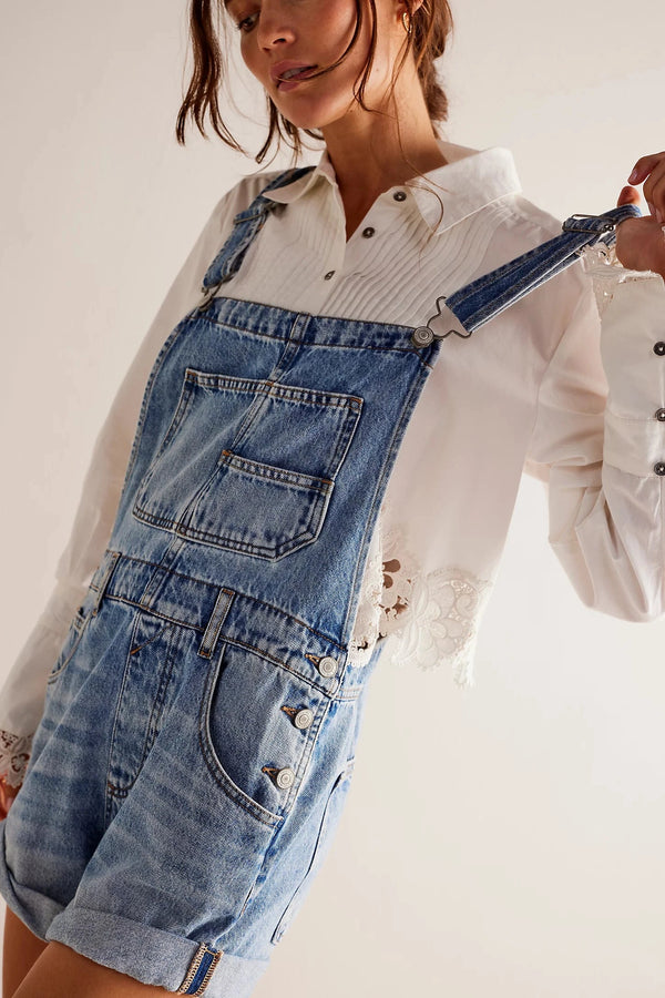 Free People | Ziggy Shortalls in "Follow Your Heart" Wild Bohemian 