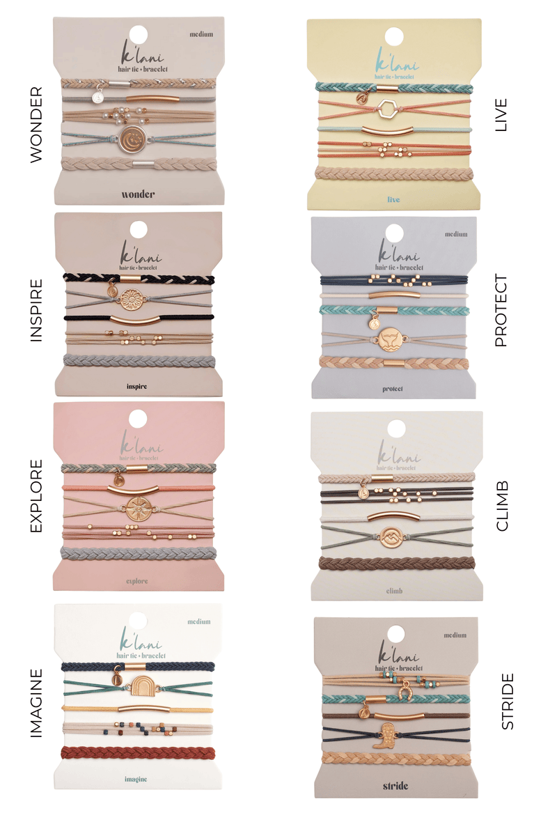 "Whimsy" Hair Tie Bracelet Sets - 8 Styles Wild Bohemian EXPLORE 