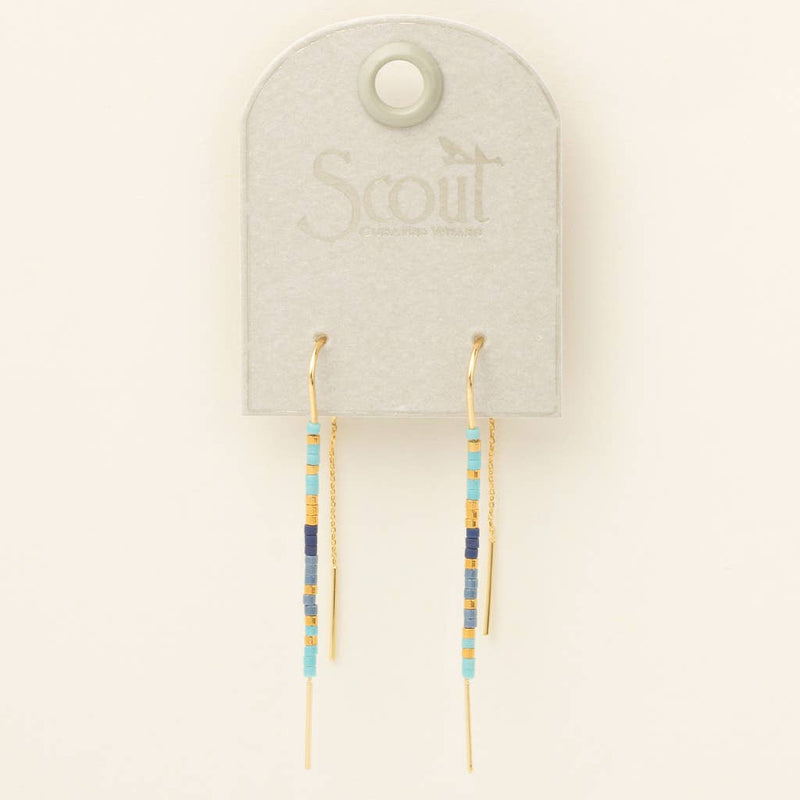 RESTOCKED Miyuki Thread Earrings - 4 COLORS Wild Bohemian TURQUOISE + GOLD 